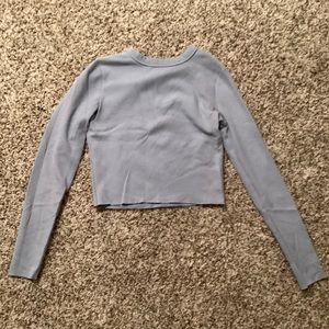 Small Cotton On Blue Long Sleeve Crop Top